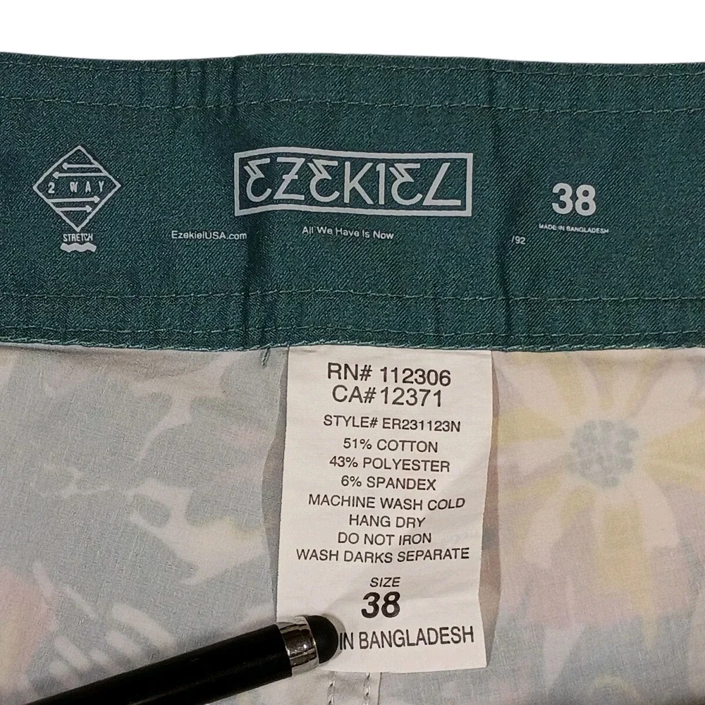 Ezekiel Shorts Mens 38 Multicolor Swim Trunks Floral Drawstring‎ Surf Tropical